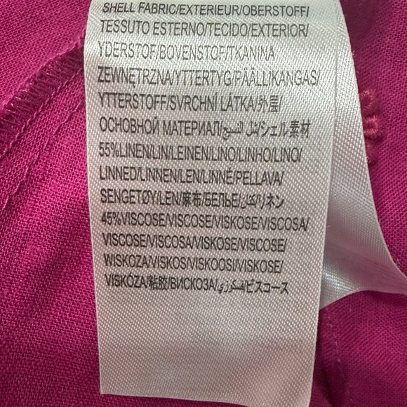 Farm Rio Fuchsia Linen Blend Midi Dress | M - Picture 16 of 16